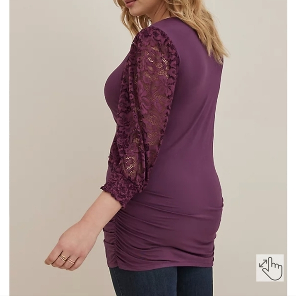 Torrid Plus Size Super Soft Top Size 4X. Beautiful burgandy.  NWT - Picture 4 of 15
